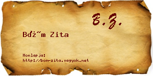 Böm Zita névjegykártya